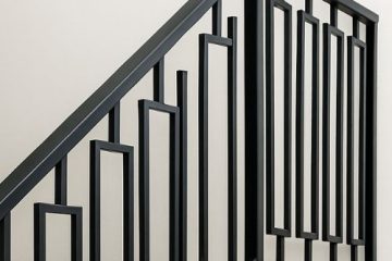 Railing tangga besi hollow galvanis