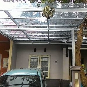 Pasang kanopi carport tranparan